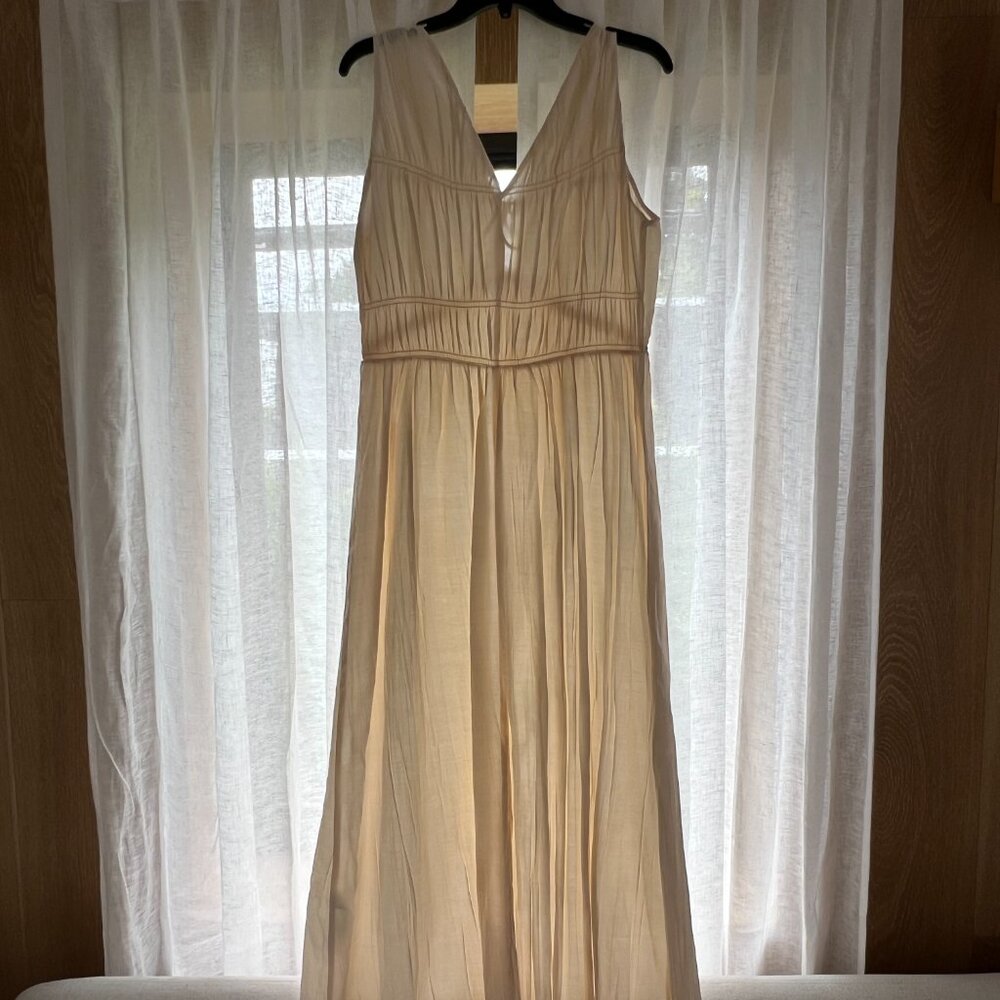 Frame | Cinched Crinkle Midi Dress - Picture 3 of 7